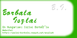 borbala iszlai business card